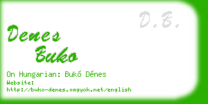 denes buko business card